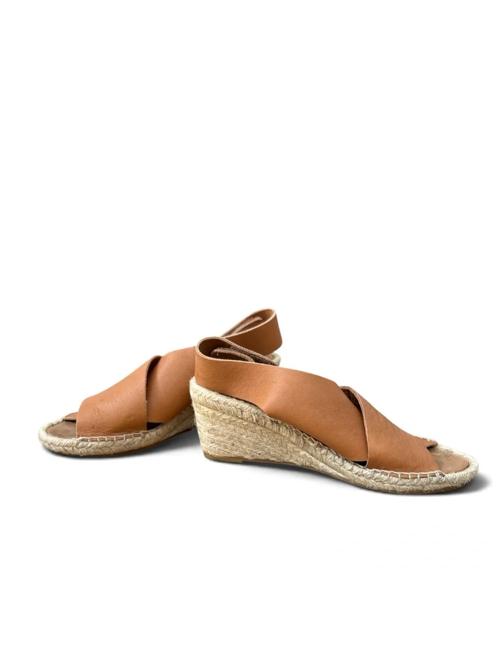 Maypol Tan Leather Espadrille Wedge Sandals EU 38 US 7.5–8 Spain